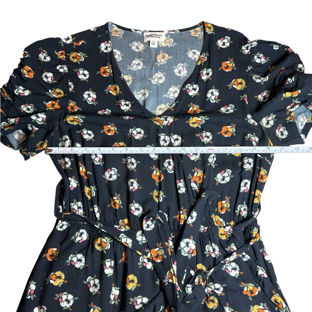 The Drop Women's Navy Floral Print Wrap Front Midi - Picture 3 of 7